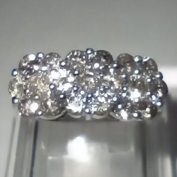 $ALE! 10Kt Yellow or White Gold 1.50ctw Diamond Flower Cluster Ring - Picture 5 of 13